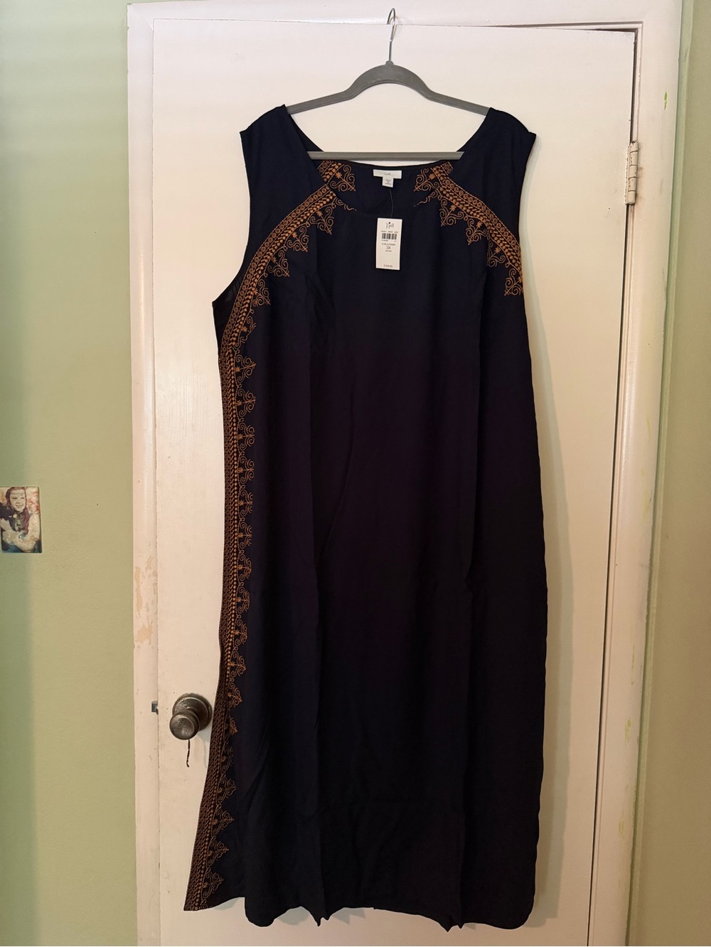 J Jill Blue/Cinnamon Sleeveless Dress